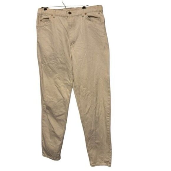 Levi’s 550 Relaxed Fit Tapered Leg Size 36x35 Orange Tab Tan Jeans *Read* - Picture 5 of 5